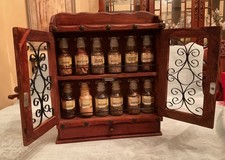 Vintage spice rack with original bottles & Spices picture