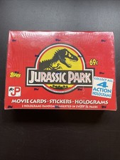 Sealed Box* Vintage 1992 Topps Jurassic Park Trading Card Box W/ Extras picture