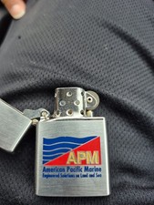 ​Vintage Barlow B7 Windproof Lighter American Pacific Marine APM Unfired w/ Box picture