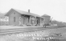 NYNH & HRR Railroad Train Station Depot Simsbury Connecticut CT - Reprint picture