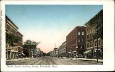 PITTSFIELD MA North Street Looking South c1910 Postcard picture