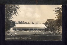 1947 Stockbridge MA MUSIC SHED AT TANGLEWOOD Real Photo Postcard RPPC Concert picture