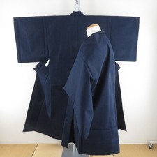 Men's Kimono Ansemble Wool Navy 56.7inch picture