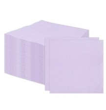 100 pcs 2-Ply Purple Napkins Folded 5 x 5 inch Disposable Cocktail Napkins Pa... picture