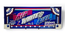Authentic “Red White & Blue Firecracker Bonus” IGT Slot Machine Glass Top picture