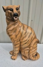 Vintage MCM Panther/Cougar Statue Ceramic 21