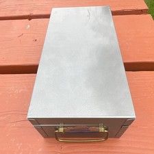 Vintage Pan-American Life Insurance Metal Safety Deposit Lock Box picture
