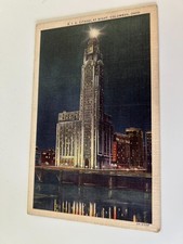 A. I. U. Citadel at Night Columbus Ohio Building Postcard picture