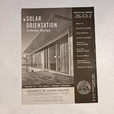 1945 University Of Illinois Small Homes Council Circular C3.2 Solar Orientation picture