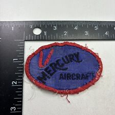 Vintage Guessing 1960s Or Older MERCURY AIRCRAFT Airplane Patch 22SC picture