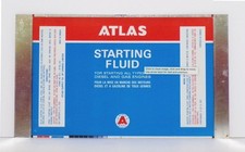 Rare Vintage 1960s Atlas Starting Fluid Body Blank Flat Sheet Lithograph Canada picture