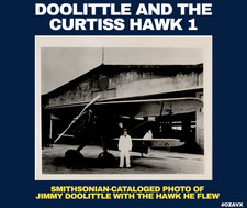 Jimmy Doolittle with Curtiss Hawk 1: Original Period Photo 8x10, Hangar picture