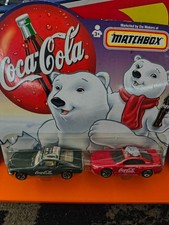 1999 coke-cola matchbox  set 2 cars 1968 1999 MUSTANG picture