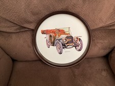 1909 Peerless Antique Car Collectible Serving Tin Tray 11” Round picture
