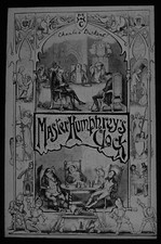 ANTIQUE Magic Lantern Slide MASTER HUMPHREYS CLOCK C1910 PHOTO CHAS DICKENS  picture