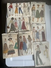 Vintage Vogue Patterns Size 26 1/2 Qty Of 7  Patterns Lot -1 picture