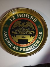 Vintage 12 Horse Beer Tray 1986 Americas Premium Ale Excellent Condition  picture
