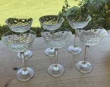 Mikasa “Claridge” Champagne Sherbet Coupe Crystal Glass, RARE, Set Of 6 picture