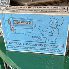 Vintage NOS Deluxe Combination Kitchen Wrap Towels Foil Dispenser In Orig Box picture