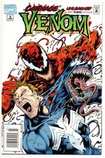 Venom Carnage Unleashed #3 F, Rare Newsstand Cover, Marvel Comics 1995 picture