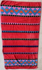 VTG Royal Terry Geometric Southwestern Beach Towel Colorful Brazil 30x56 Vibrant picture