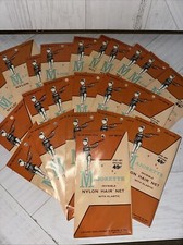Vintage 1950s Majorette Invisible Nylon Hair Net 22 Included Light Brown NOS picture