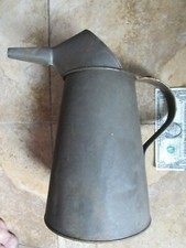 Nice HUGE Antique Vintage TALL Tin Oil Can, Car Oil Filler, c1920, Decoration picture