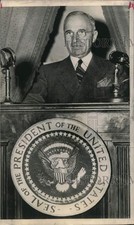 1948 Press Photo President Harry Truman Asks for Military Draft - nox56396 picture