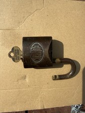 Title: Vtg 1930s Corbin Solid Brass Padlock  Antique Lock picture