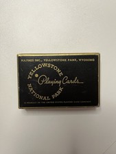 Rare Vintage 1935 Yellowstone National Park Playing Cards w Box Souvenir picture