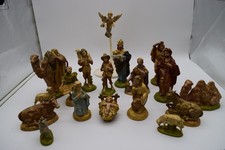 RARE Vintage Atlantic Mold Nativity Scene 18 Pieces  Excellent Condition picture