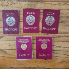 Vintage 1970-90's USSR Soviet Russian Ukrainian Lot Of Passports Man & Women picture