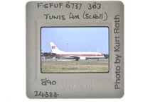 Tunis Air Boeing 737-3b3 Aeroplane F-Gfuf Kurt Roth 1990 Photo 35mm Slide picture