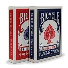 2 Decks Bicycle Rider Back 808 Standard Poker Playing Cards Red & Blue picture