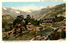 BRINWOOD HOTEL, ESTES PARK, ROCKY MOUNTAIN NATIONAL PARK, COLORADO Postcard picture