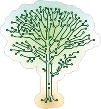 4.25in×4.5in Circuit Tree Sticker Car Bumper Stickers Vehicle Vinyl Truck Decal picture