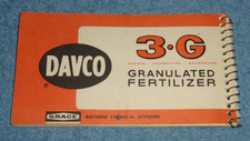 Vintage Davco 3-G Granulated Fertilizer Pocket Notepad Booklet 1965-66 Calendar picture