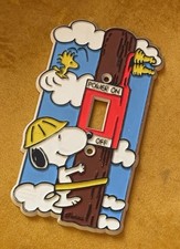 Vintage 70s/80s Peanuts Snoopy Light Switch Plate Cover Woodstock picture