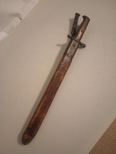 Original WWI Bayonet U.S. Model 1905  With 1907 RIA Leather Scabbard Sheath picture