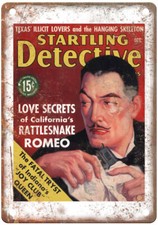 1936 Pulp Cover Startling Detective Adventures Retro Look Metal Sign J1692 picture