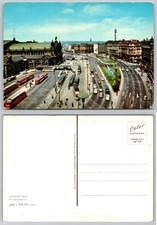 Frankfurt Main Hauptbahnhof Germany 1960s Chrome Postcard Street View Trams picture