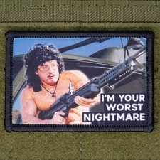 I'm Your Worst Nightmare Patch Weird Al Tactical UHF Meme AR15 Hook & Loop 3x2 picture