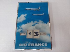 Vtg 1963 Air France Mechanical Perpetual Wall Calendar Caravelle & Boeing 707 picture