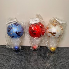 3 Radko Angelic Assent Hot Air Balloon Red Blue White 8