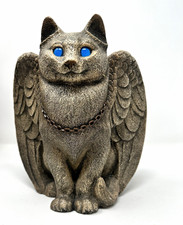 Windstone Editions Good Cat Candle Lamp M Pena Blue Eyes Angel Wing w/ Tag picture
