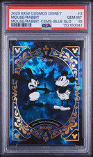 2025 KAKAWOW COSMOS Disney Mickey Mouse & Oswald Blue Gold PSA 10 1/5 POP 1  picture