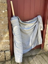 Beautiful Vintage Herringbone Fabric 1960s. Cotton/Wool Blend Grey Blue. On Roll picture