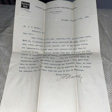 Antique 1898 Bond Payment Letter from Chicago Burlington & Quincy Railroad Route picture