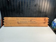 VINTAGE  WOOD Fairchild Aircraft Missiles Division Hagerstown Md SIGN  38x8 picture
