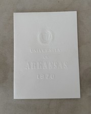 1970 University Of Fayetteville Arkansas Greeting Card Invitation  picture